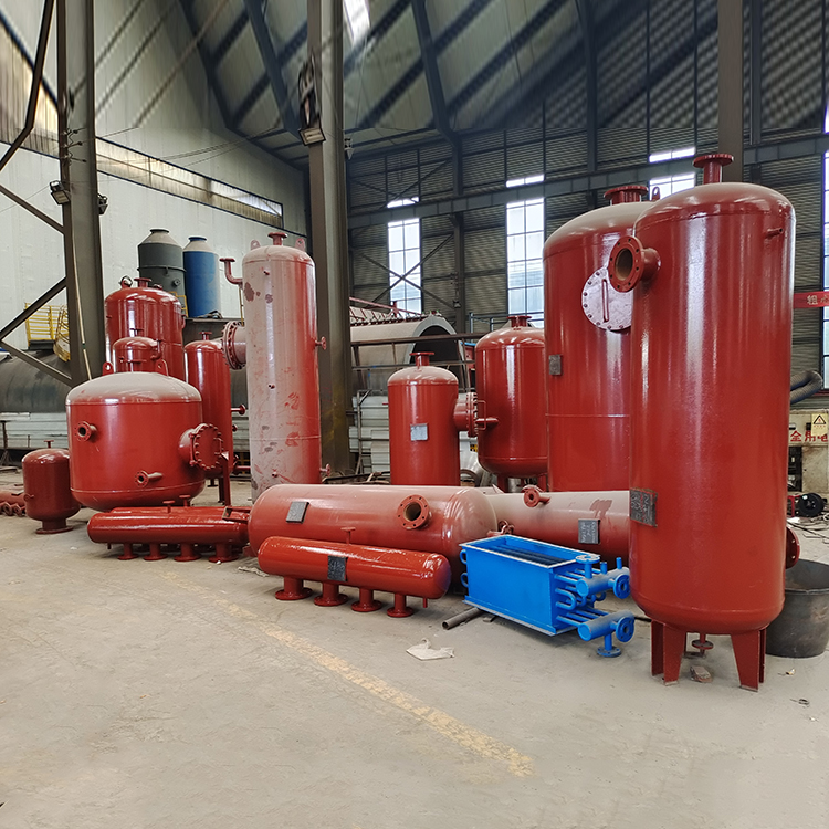 Carbon steel boiler cylinder central air conditioning room water collector and distributor support customization