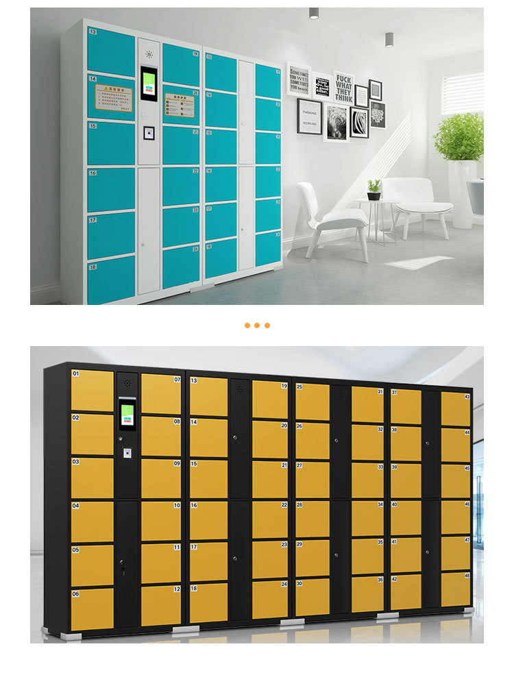 Hengtuan Smart Phone Cabinet Swipe Card Fingerprint Face Recognition WeChat Storage Cabinet Employee Swipe Face Phone Storage Cabinet