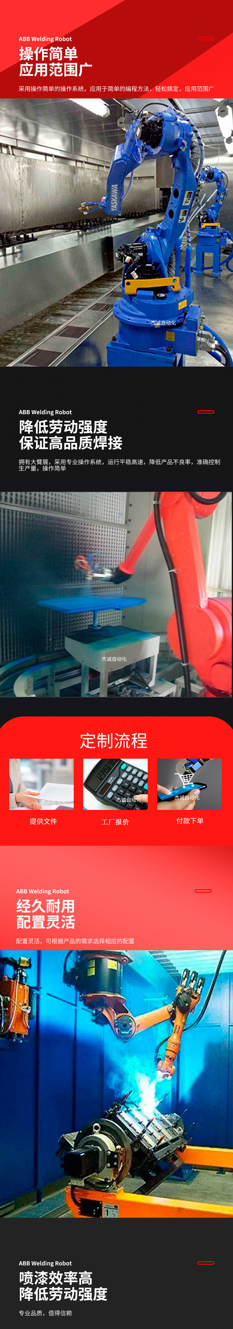 Fully automatic spray painting robot, multi joint universal robot, six axis spray painting robot arm