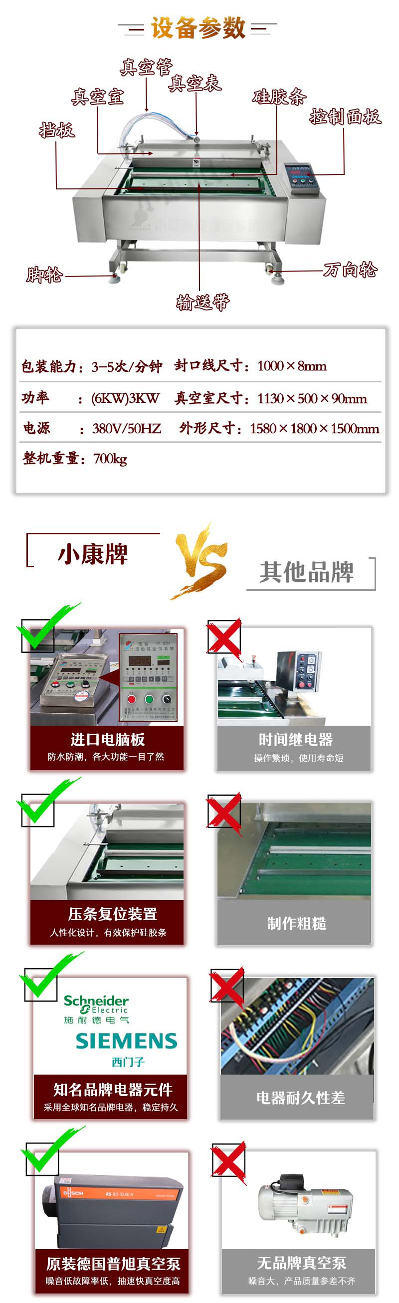 Rolling Vacuum packing machine corn continuous vacuum sealing equipment