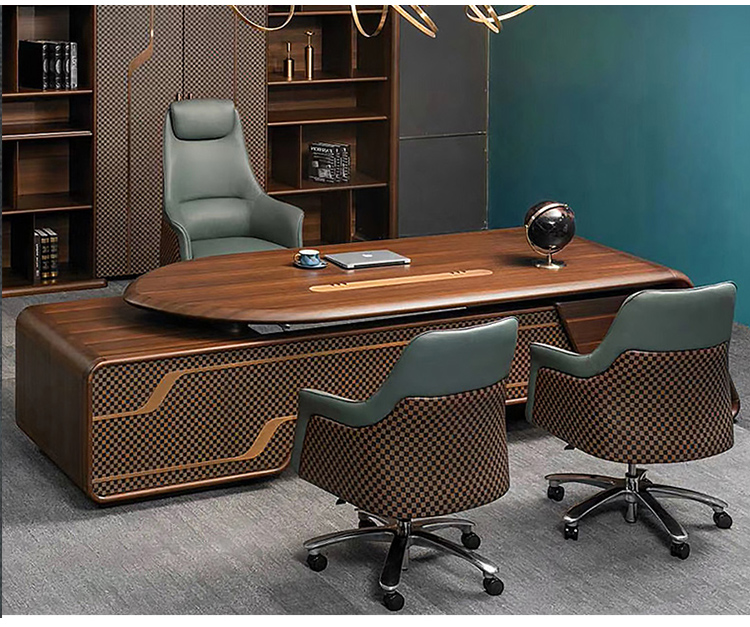 Boss's desk, office desk, office furniture, minimalist modern new Chinese style desk and chair combination