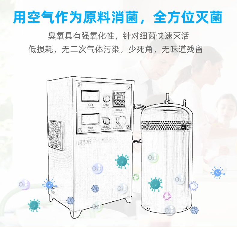 Flow 120t water tank self-cleaning sterilizer ozone algae removal external micro Electrolysed water treatment equipment