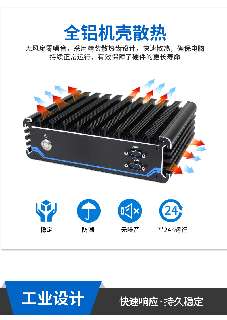 Yanling 603i3i5 machine vision fanless Industrial PC poe camera GPIO interface totally enclosed industrial computer