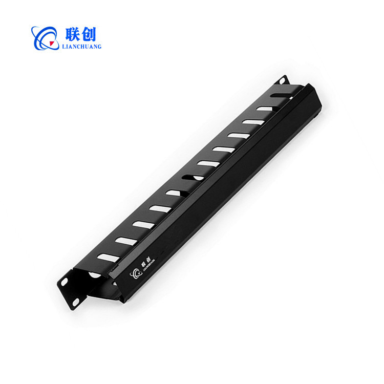 24 port cable management rack 1U12 level horizontal ring groove 19 inch network cabinet 48 port cable management device weak current box distribution rack