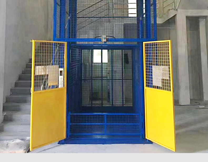 Electric lifting platform manufacturer customizes high-altitude guide rail type cargo elevator factory building cargo elevator Weilin Qinli