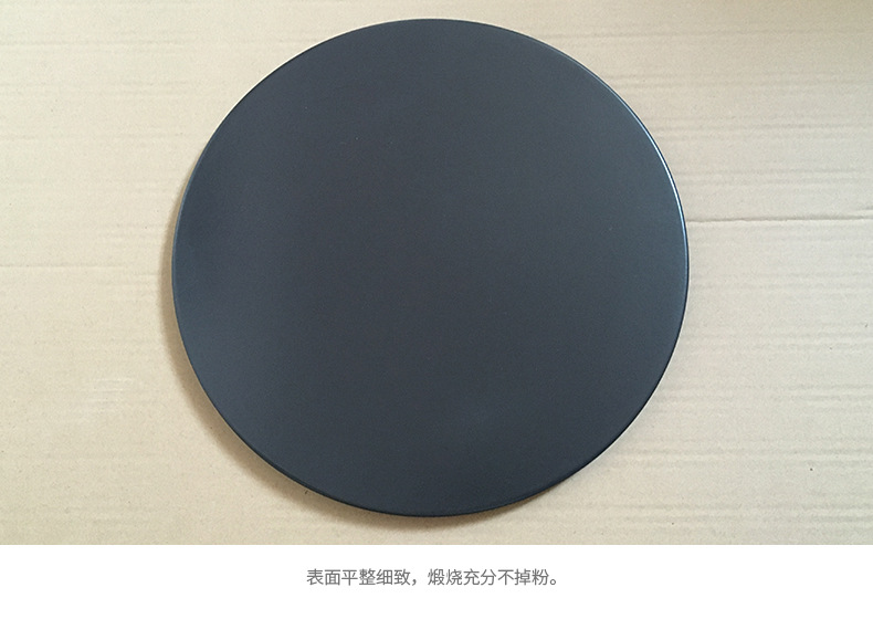 Crispy bottom pizza baking pan black glazed pizza oven slate outdoor camping barbecue Cordierite baking slate