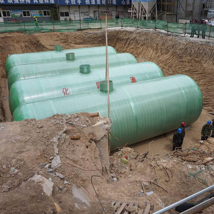 Manufacturer customized fiberglass septic tank, rural biochemical environmental protection equipment, 35m3 Huanchen