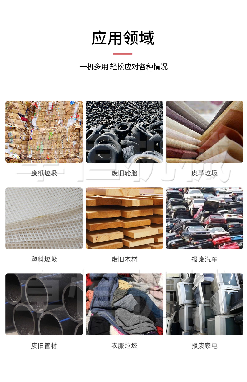 Waste down jacket shredder, clothing factory leftover material crusher, industrial luggage leftover material crusher equipment