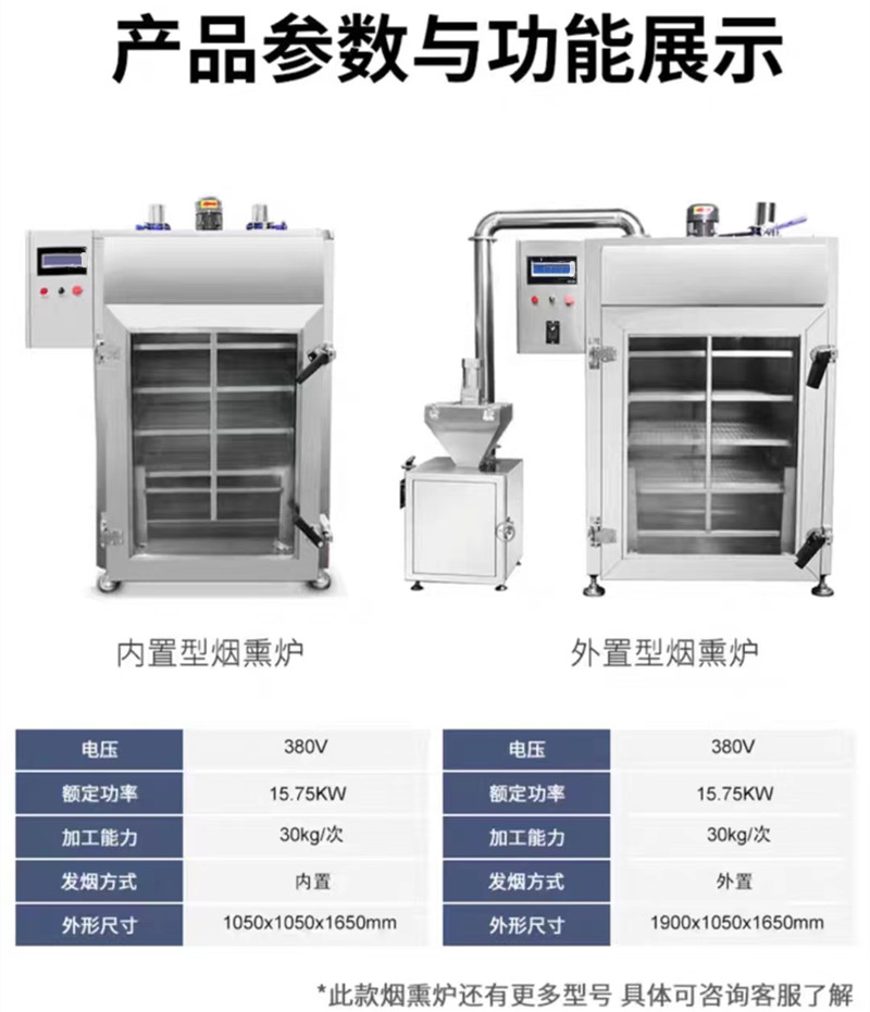 Electric heating multifunctional smoking furnace, roasted chicken sugar smoking machine, commercial scallop drying machine, red sausage steaming and coloring equipment