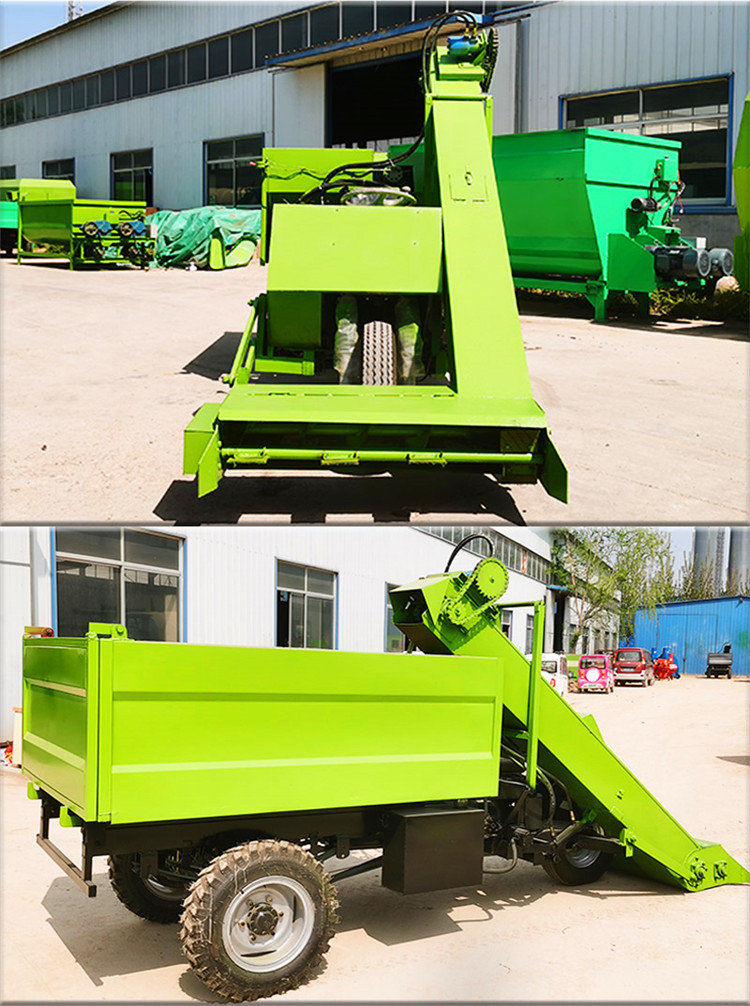 Livestock Farm Provincial Artificial Fecal Cleaning Vehicle Large Fecal Bucket Four Wheel Scraper Truck Self propelled Cow and Sheep Fecal Cleaning Machine