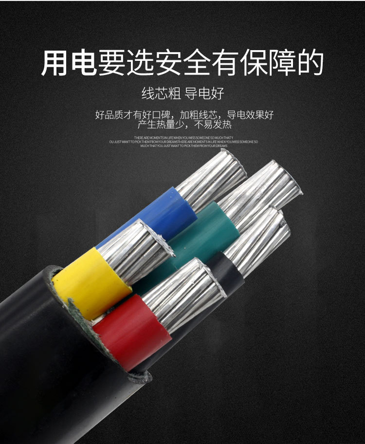 National standard copper core YJV2/3/4/5 core 10/16/25/35 square meter three-phase four wire engineering power cable and wire