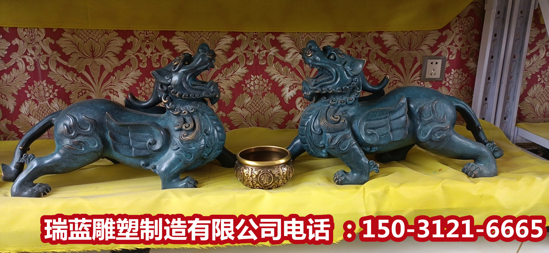 Copper Pixiu Sculpture Manufacturer All Copper Pixiu Town Animal Decoration Hotel Unit Entrance Large Pixiu Customization