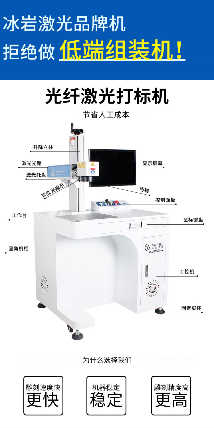 Laser Marking Machine Plastic ABS Acrylic Marking Stainless Steel Ceramic PVC Pipe Laser Marking and Engraving Machine