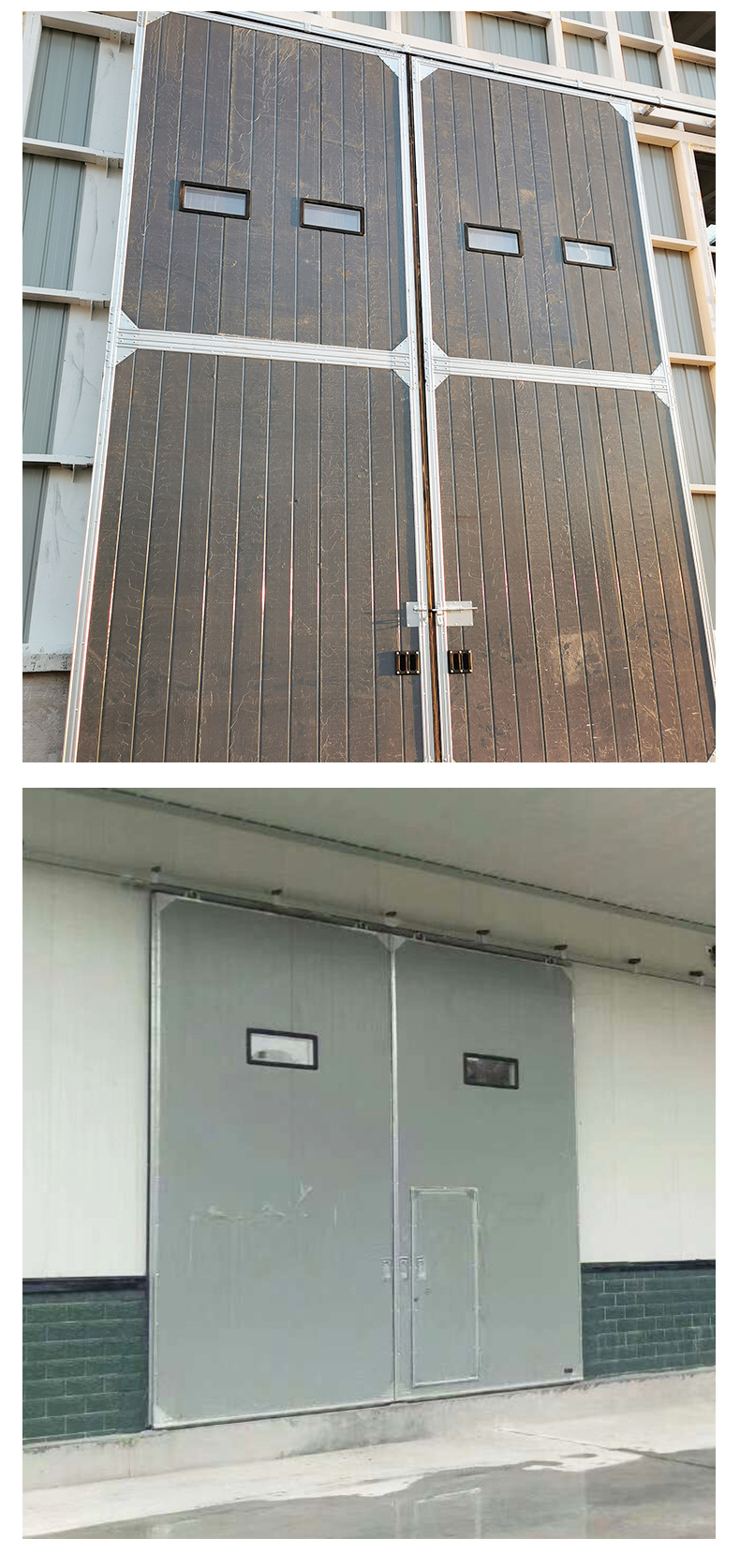 Manufacturer of steel industrial doors for industrial swing doors, insulated doors, workshops, grain depots, color steel sandwich panels, and doors