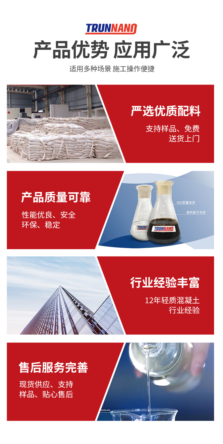 Foaming agent for cast-in-place wall of foam wall panel composite material Additive reinforcing agent for foam cement wall panel