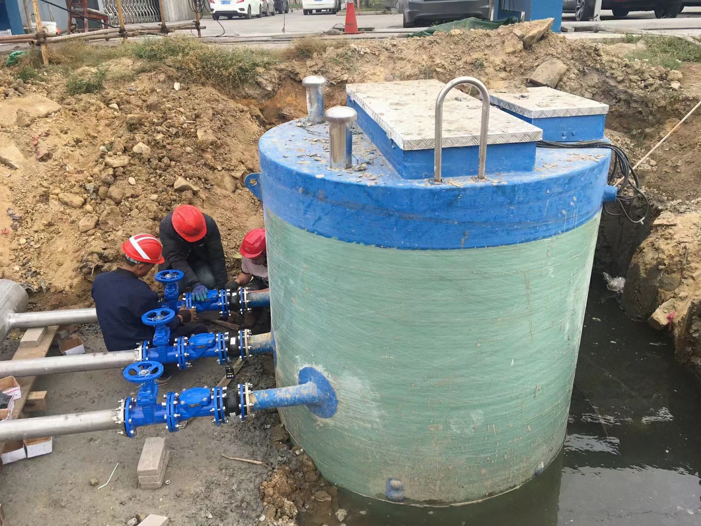 Jiahang Intelligent Integrated Prefabricated Pump Station Fiberglass Reinforced Plastic Rainwater and Sewage Lifting Pump Station Drainage Buried Equipment