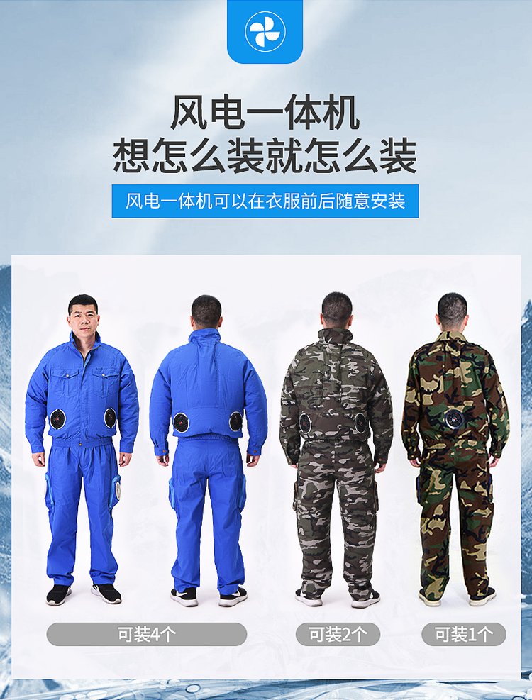 Summer cooling air conditioning suit Men's clothing with fan Charging heatstroke prevention and heat dissipation suit Power maintenance work suit