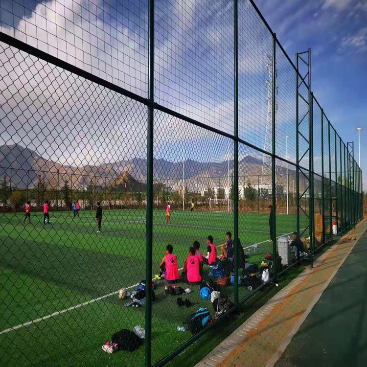 Four meter high cage style football field, spray plastic fence, sports field, hook protective net, sports field guardrail installation