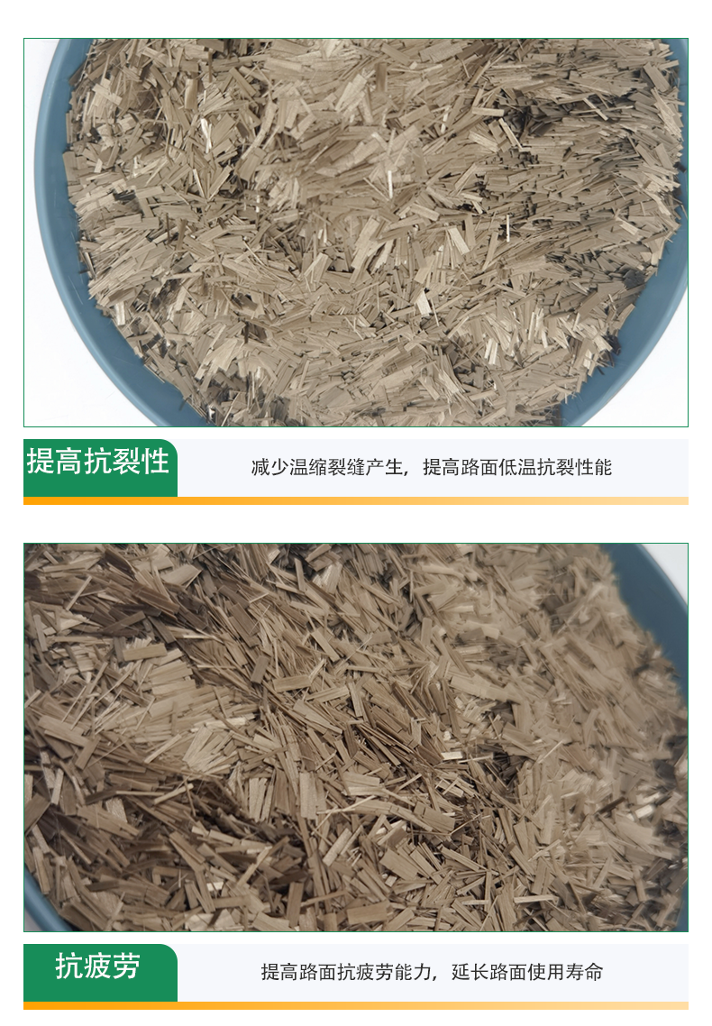 Reinforced anti cracking fiber reinforced concrete fibers for construction materials of basalt fiber asphalt highways