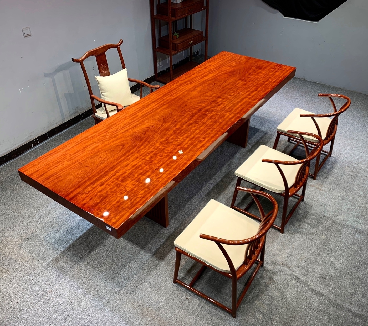 Yuanmufang Ba Hua Solid Wood Large Plate with a 3-meter Large Plate on All Sides, Tea Table, Book Table, Conference Table in Stock