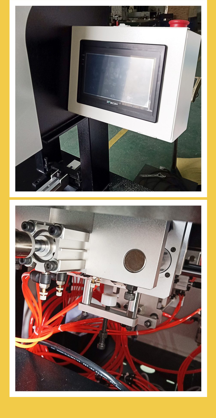 Automatic four sided edging machine, quick folding and laminating machine for the outer four sides and inner four sides of the leather shell