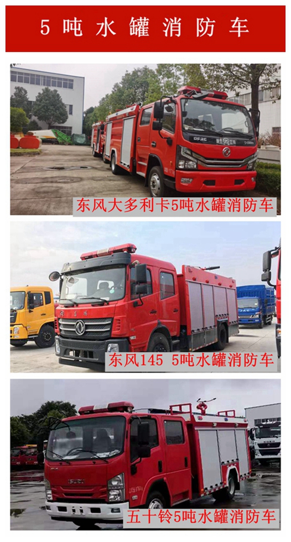 Most Dongfeng 5-way fire trucks are exempt from purchase tax by using water tanks to extinguish trains