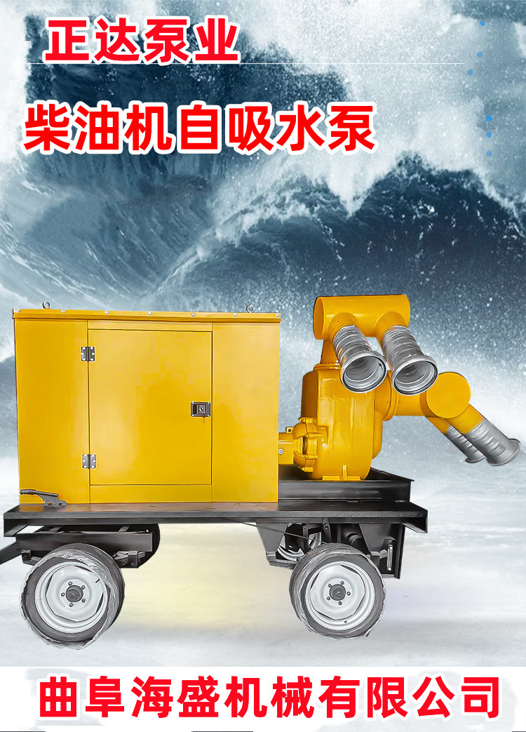 Fire fighting high lift pump rainstorm flood prevention and drainage mixed flow pump mobile high horsepower emergency mud pump