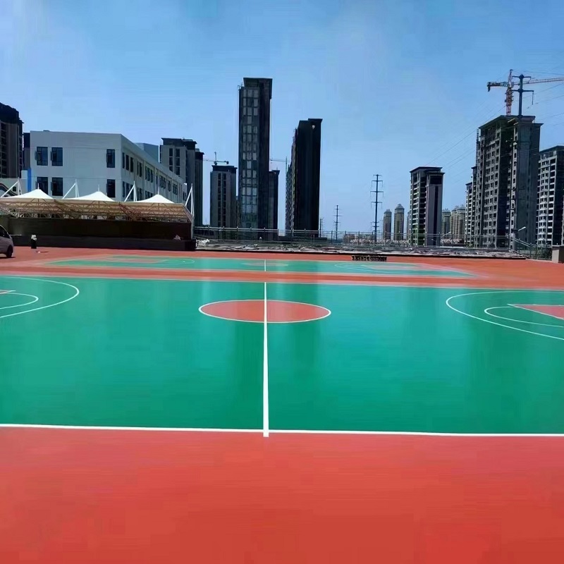 Design of plastic surface material for outdoor sports stadiums, stadiums, stadiums, and runways. Silicon PU plastic ground for basketball and volleyball courts