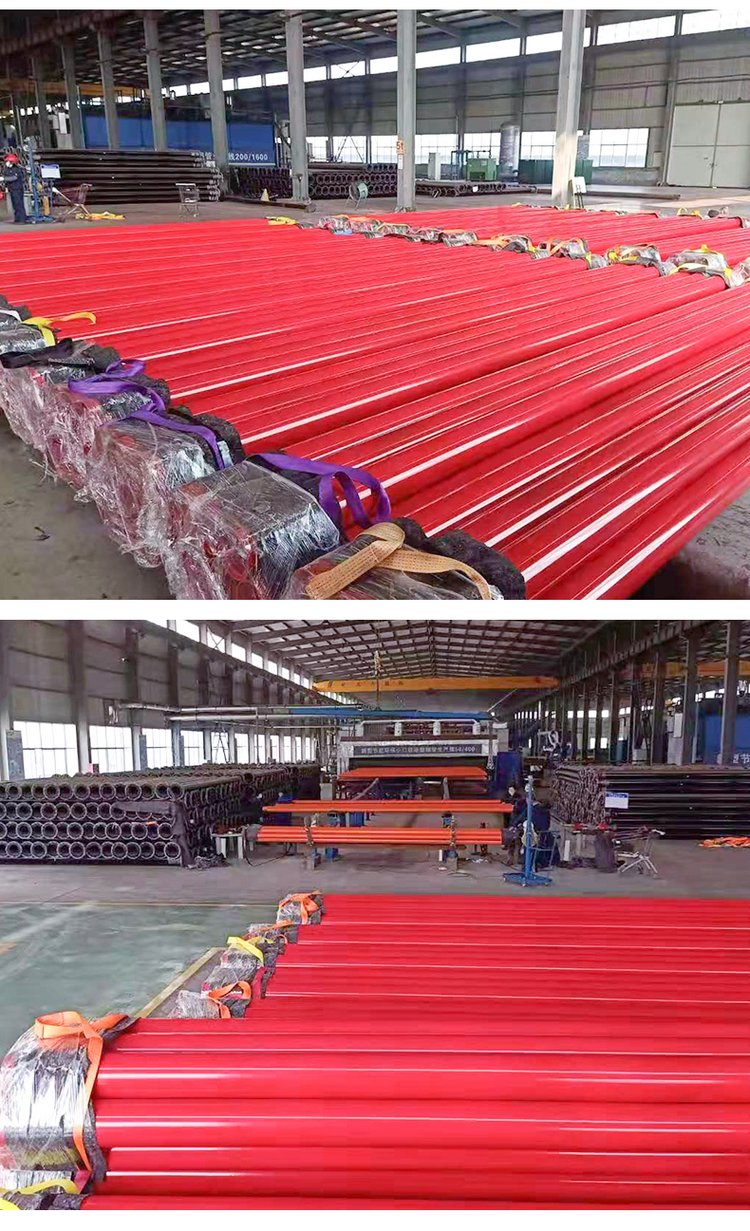 Large diameter plastic coated steel pipe for fire protection, internal and external plastic coated steel pipe composite steel pipe for fire protection, water spraying DN100