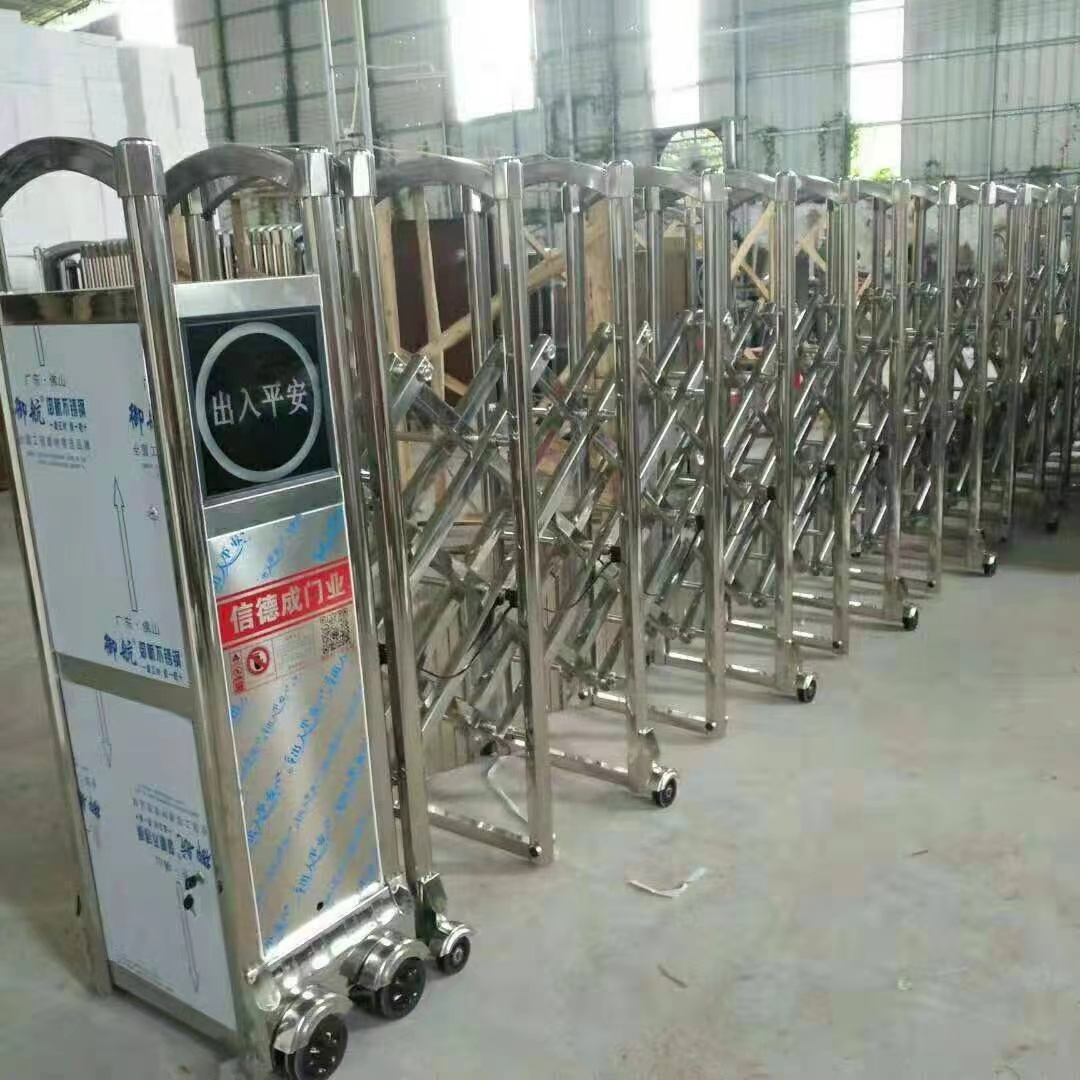 Special electric telescopic doors for construction sites - School anti-theft stainless steel aluminum alloy remote control doors