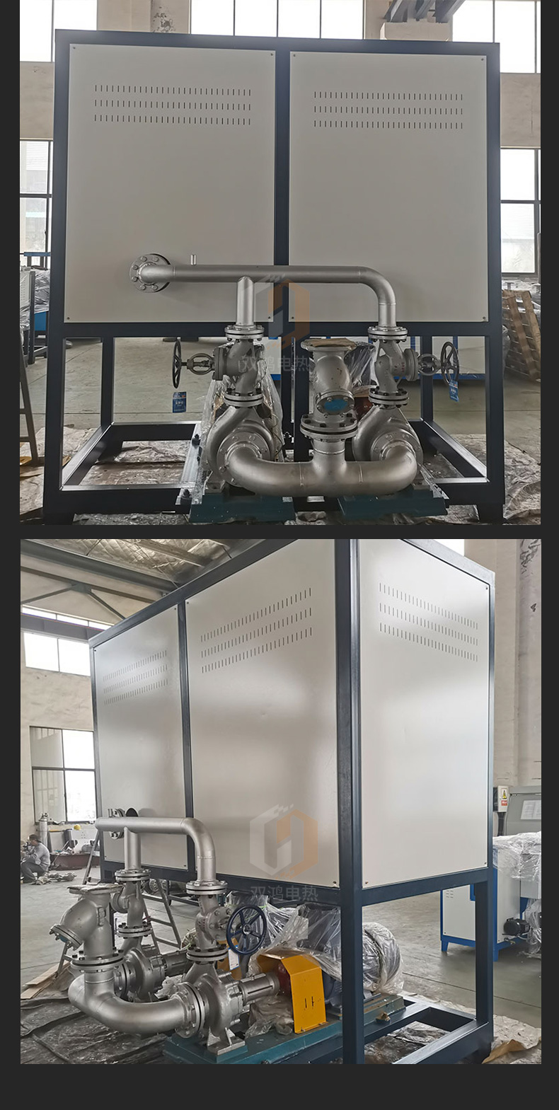 Shuanghong Electric Heating Supply Explosion proof Electric Heat Conducting Oil Furnace Manufacturer's Circulating System Electric Boiler Hot Press Heat Conducting Furnace