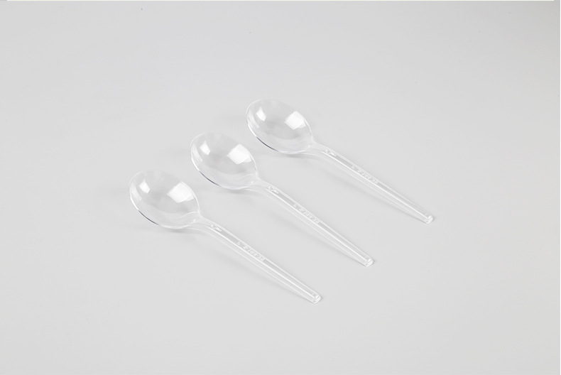 Disposable forks, spoons, independent packaging, bulk supply, thickened fruit forks, plastic transparent delivery spoons