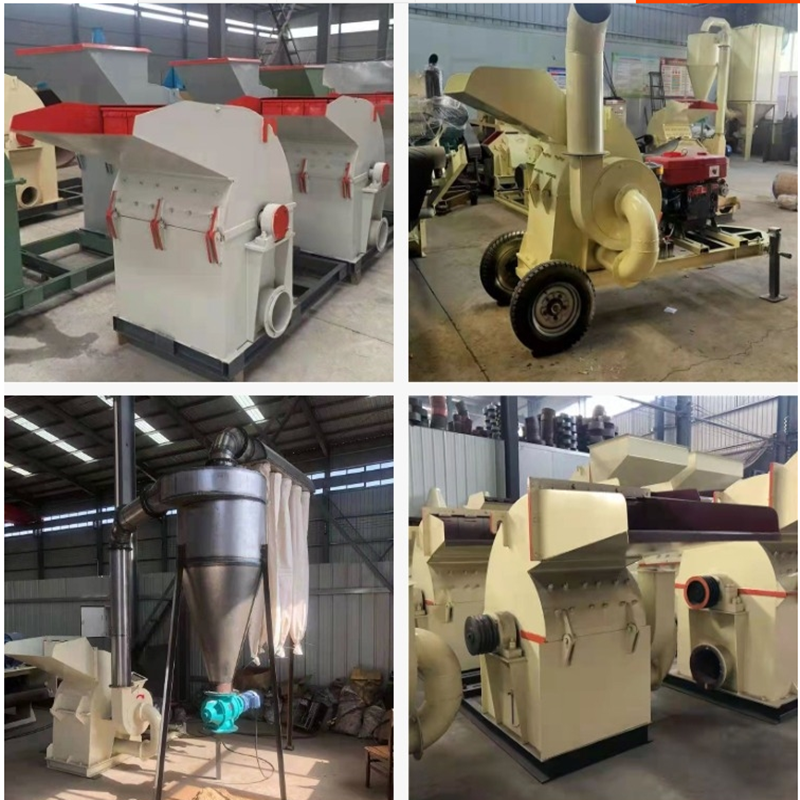 Small and large-sized fully automatic branch wood waste wood corner material crusher mobile diesel sawdust crusher