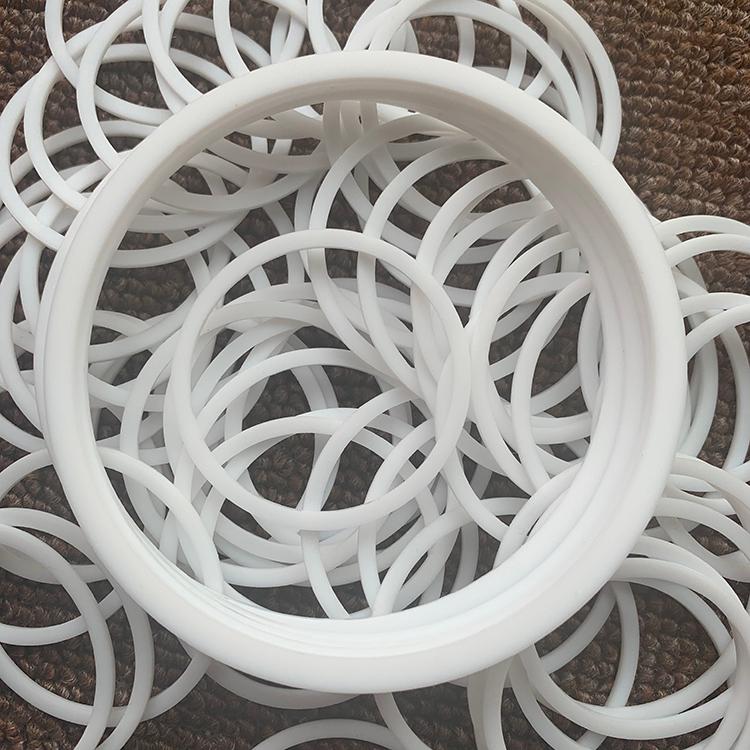 Zhongke Teflon retaining ring PTFE gasket, white high-temperature resistant PTFE sealing element, non-standard customization