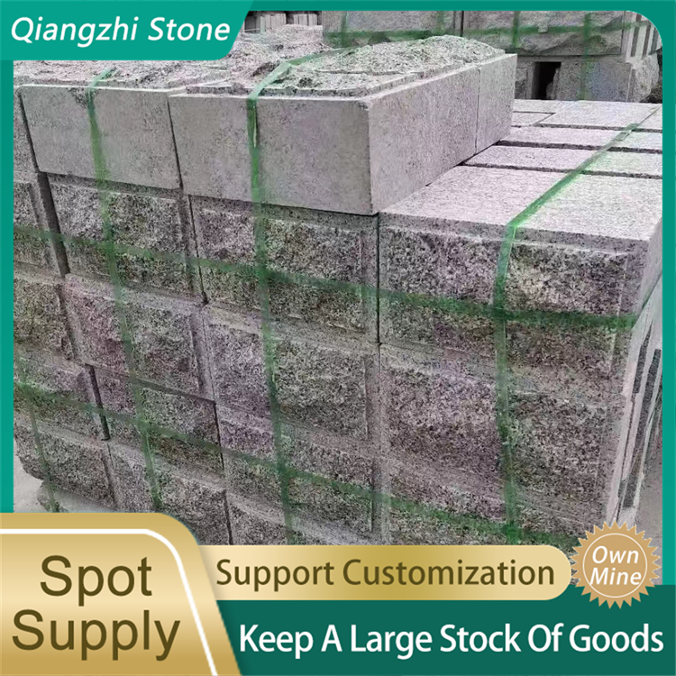 Natural stone particles with uniform water absorption rate are low for paving along the road with stone flooring