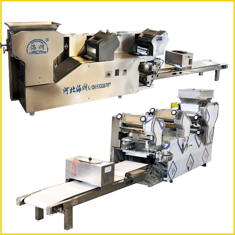 Haikuo 5 sets of fresh noodle machines can automatically adjust the speed of all stainless steel fresh noodle special pressing machine