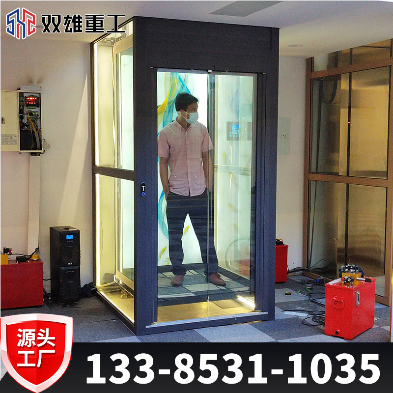 Sightseeing elevator shaft elevator, household hydraulic elevator, warehouse electric loading platform, attic simple elevator