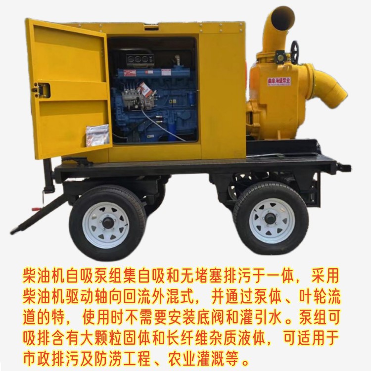 Stable performance of fixed diesel engine self priming pump, mobile drainage pump truck, water pump without adding water