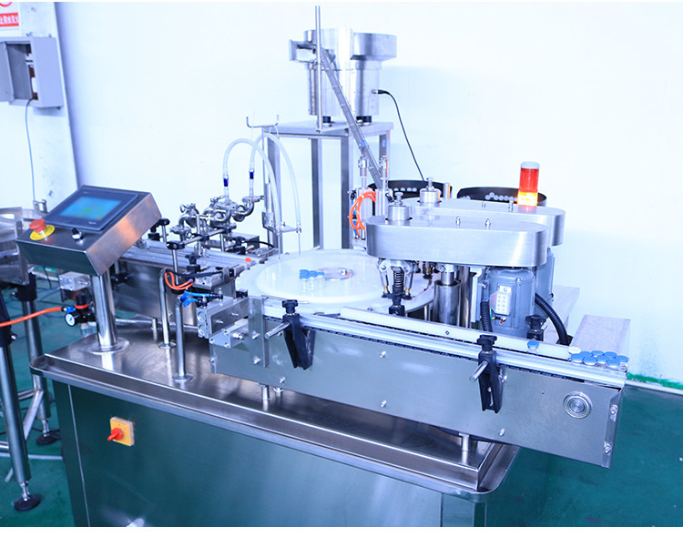 Fully automatic oral liquid filling, capping, locking and capping integrated machine, penicillin bottle filling production line, syrup filling machine