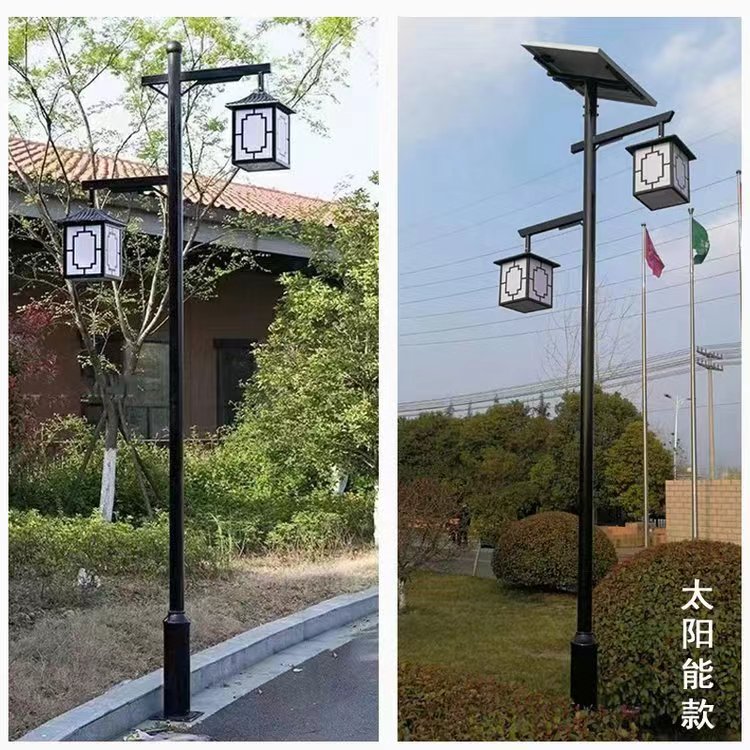 Jiuyi Solar Landscape Light Community Illuminated Courtyard Light 3.5m Aluminum Profile Retro Landscape Street Light