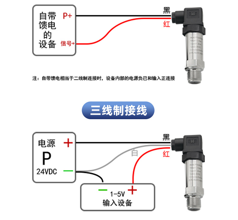 Zhuoran Tiangong Customized Air Conditioning Pump Pressure Transmitter Sewage Corrosion Gas Liquid Pressure Sensor