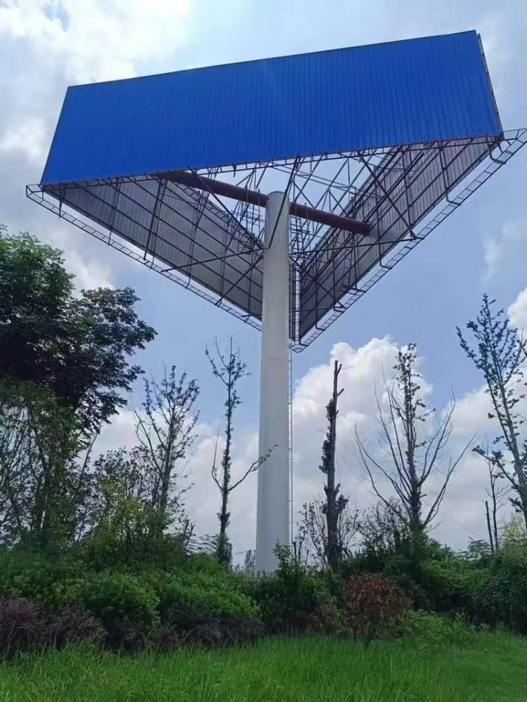 独柱高空广告牌定制 包工包料 快速安装 用心钢结构