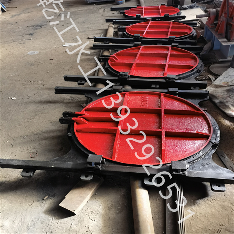 Qianjiang Hydraulic Cast Iron Round Gate DN650mm Pipeline Water Channel Drainage Sealing Can be Used for Municipal Sewage Discharge