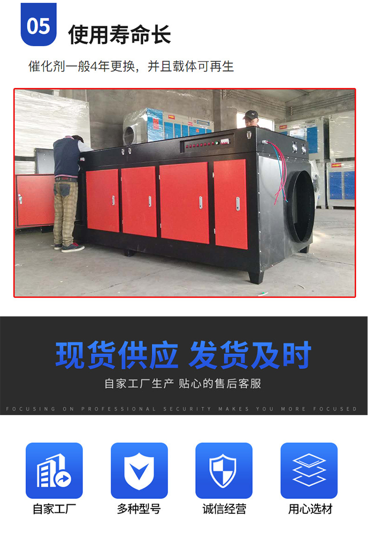 UV photo oxygen catalytic exhaust gas processor equipment, photodegradation odor removal air purifier