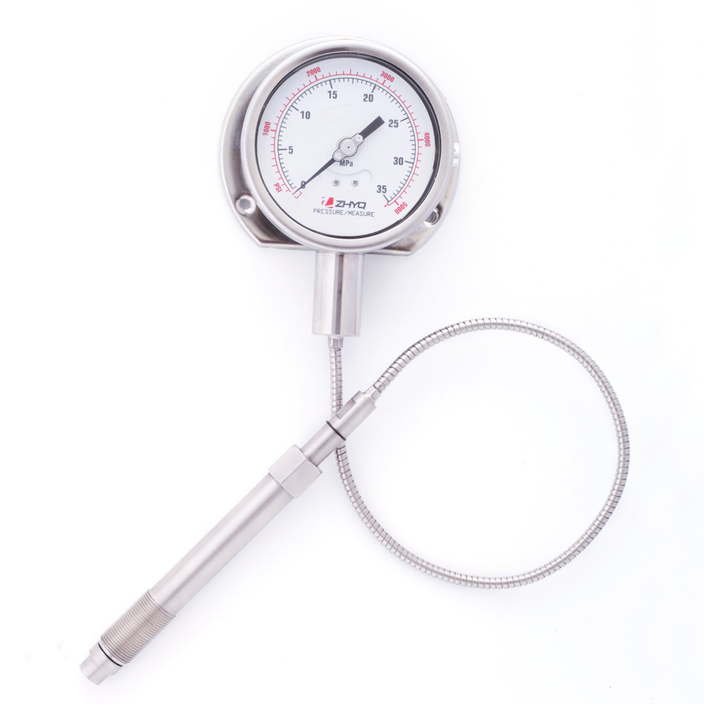 Chaohui 0-100MPa Diaphragm Pressure Gauge Melt Pressure Instrument High Temperature Steam Pressure Indicator Display