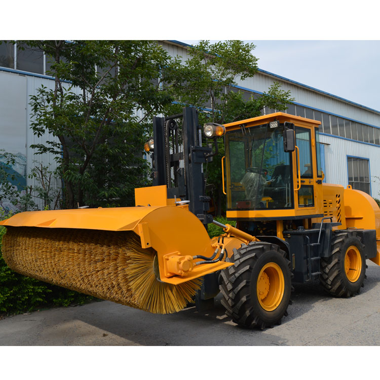 Loader Snow Sweeper Fully Hydraulic Automatic Gear Cleaning Road Area Snow Dragon Construction Machinery