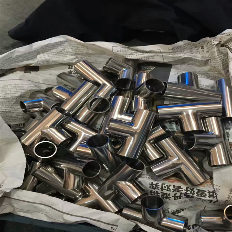 人行道防撞栏杆用管件配件 不锈钢四通 焊接高压锻造