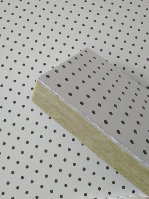 Perforated composite sound-absorbing board machine room basement fireproof and moisture-proof calcium silicate rock wool fiberglass sound-absorbing board