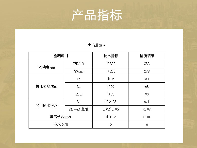 Assembled sleeve grouting material C85 prefabricated component grouting construction reinforcement Zhongguyouda engineering material