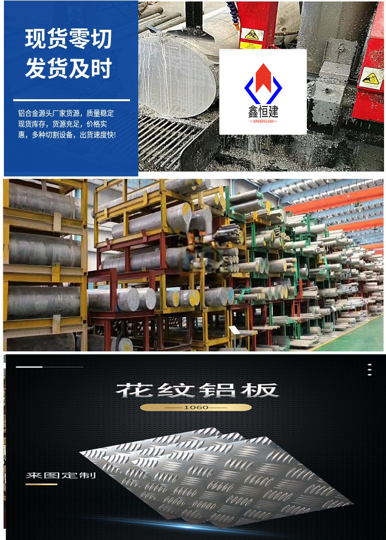 Processing and sales of patterned aluminum plates, aluminum coils, flat pointer shaped patterned plates with five ribs, Xinhengjian Metal